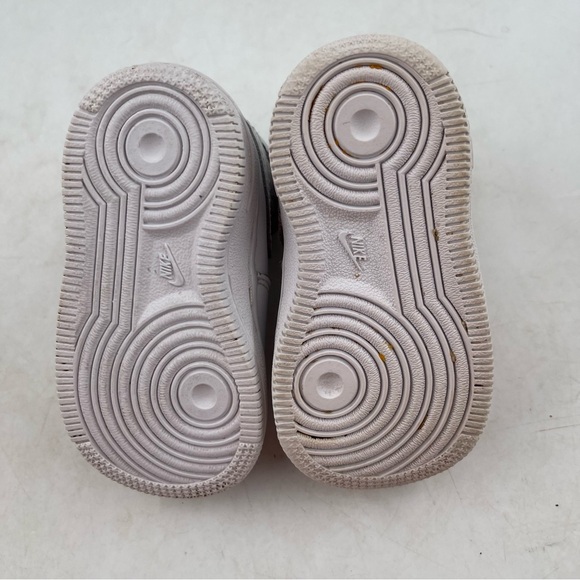 Nike Infant Force 1 Mid LE Toddler White Leather Athletic Sneakers-Size 4 C - Picture 7 of 10